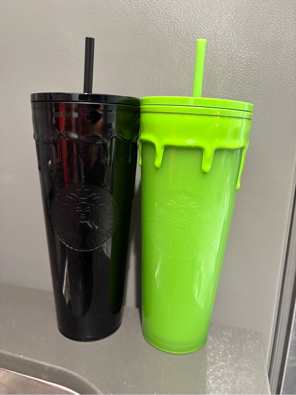 Starbucks Bright Green Plastic Tumbler Bottom